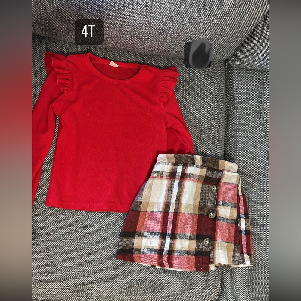 Girls blouse and skirt set
